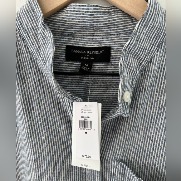 Banana Republic Linen Blend Long Sleeve Shirt (NWT) - Picture 6 of 6